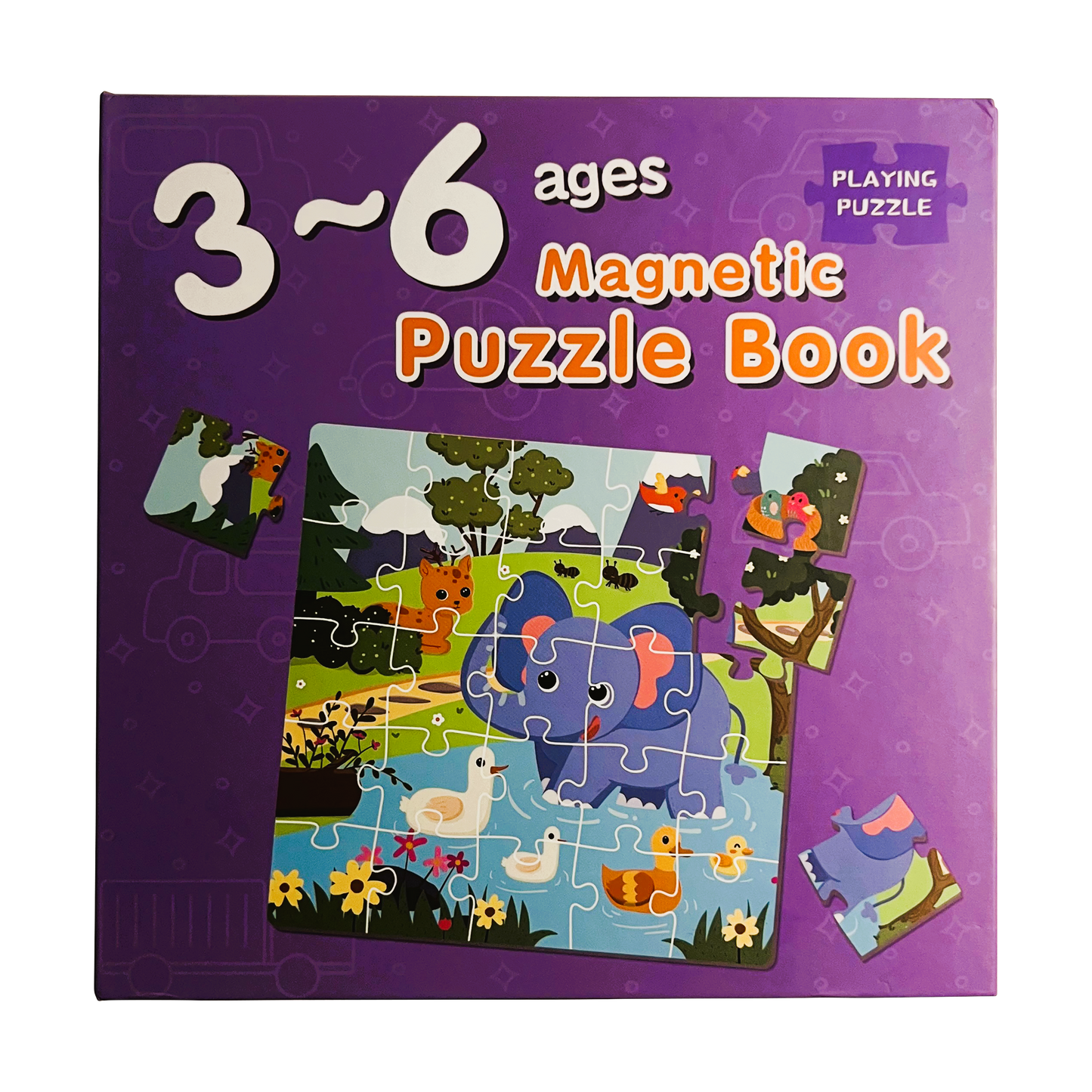 Magnet Puslespil, bog med 3 stk. 1-6 år