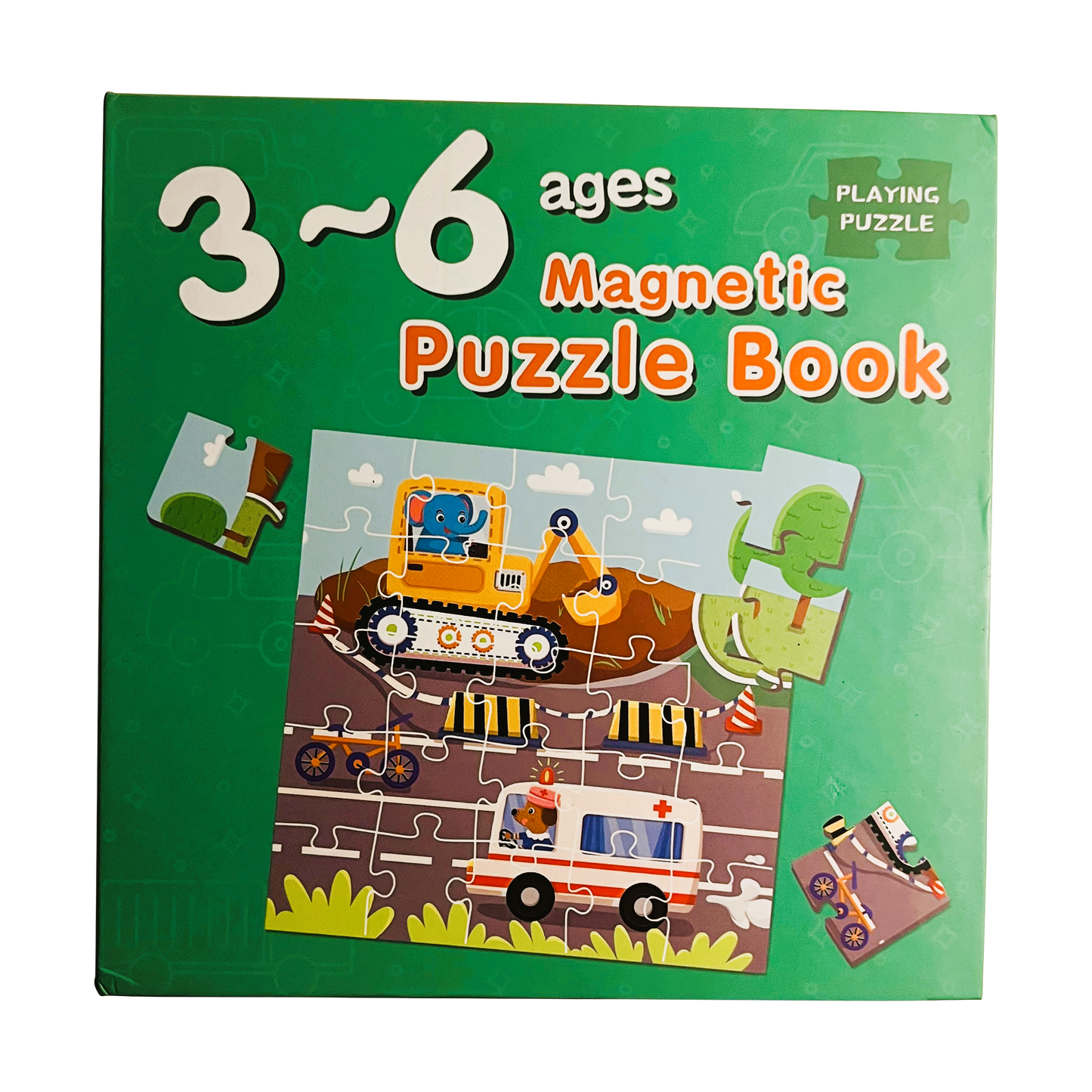 Magnet Puslespil, bog med 3 stk. 1-6 år